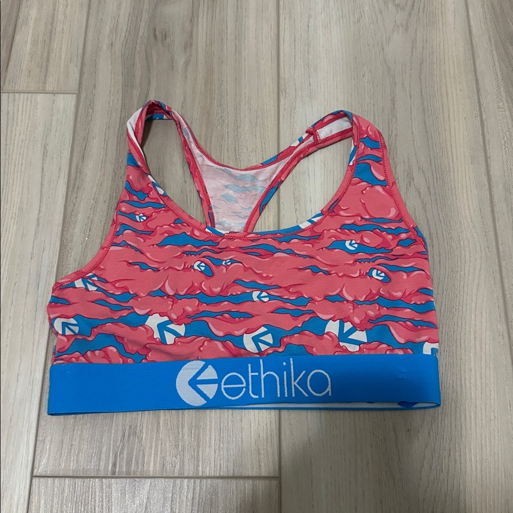 Ethika Pink and Blue Sports Bra